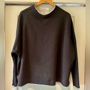 Frank & Eileen EFFIE capelet in dark gray terry fabric (Size L) $228 Retail